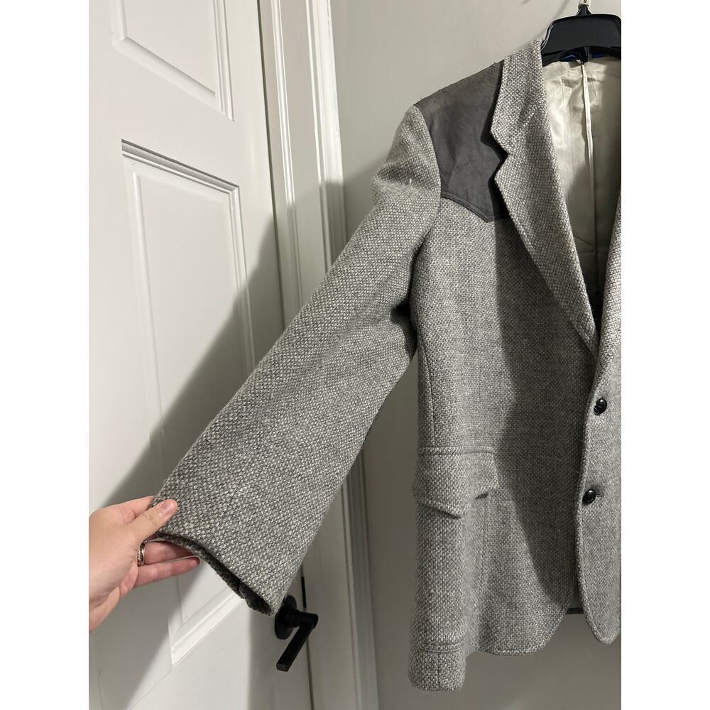 Pendleton Gray With Elbow Patch Blazer Jacket Siz… - image 2